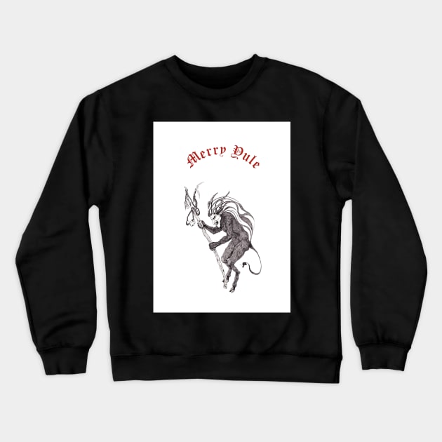 Krampus + "Merry Yule" Crewneck Sweatshirt by LucyDreams